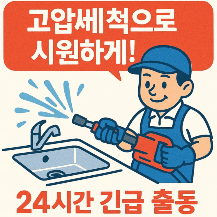고압세척으로 시원하게 해